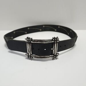 Brave Belt Works Y2k Belt Buckle And Belt Black Unisex Distressed Made In ITALY
